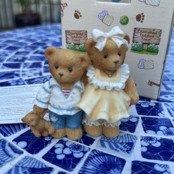 Vintage Cherished Teddies 1996 Bernard &  Bernice Reg #CT 972 - Picture 2 of 6